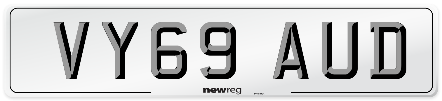 VY69 AUD Number Plate from New Reg